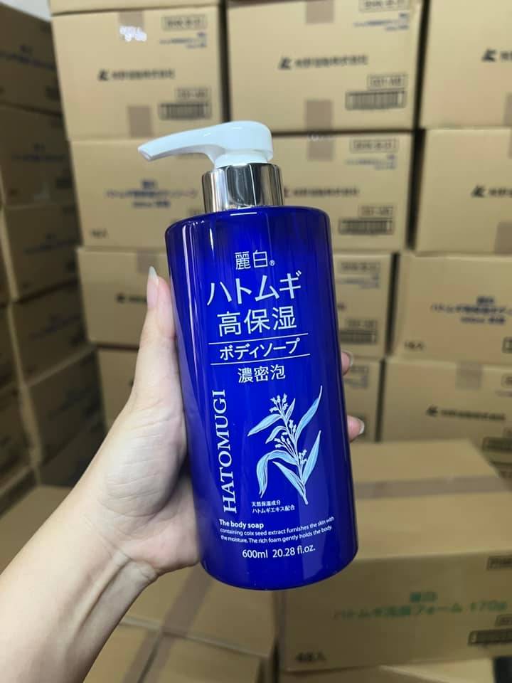 Sữa tắm Hatomugi 600ml - màu xanh dương