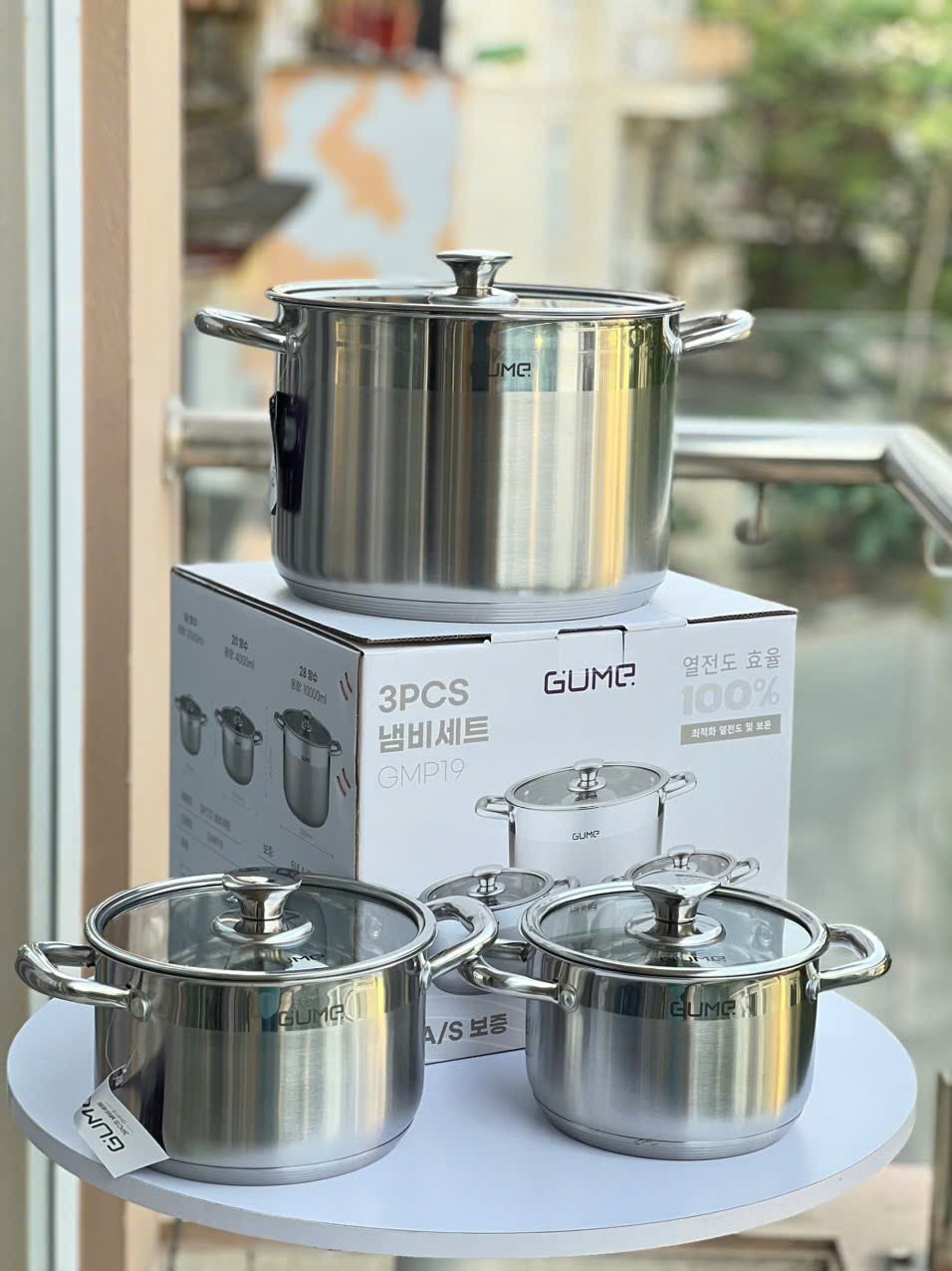 Bộ 3 nồi inox Gume Hàn Quốc