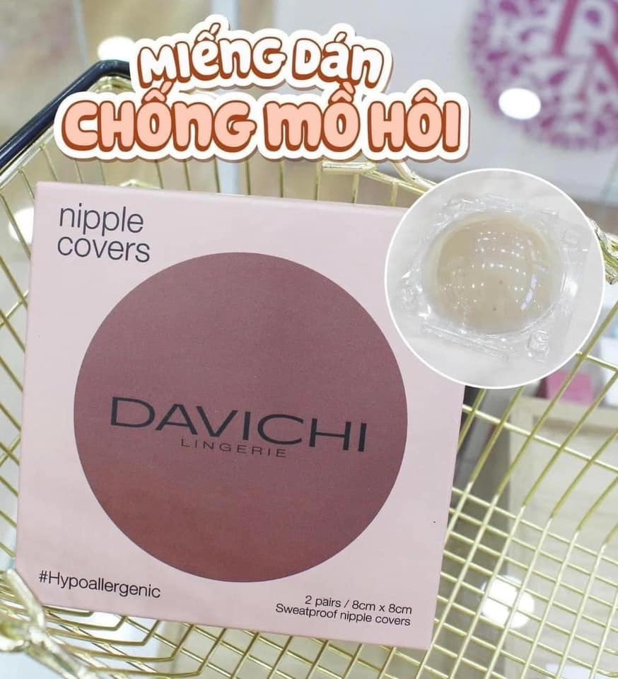 Set 2 cặp miếng dán ngực chống mồ hôi Davichi Hàn Quốc