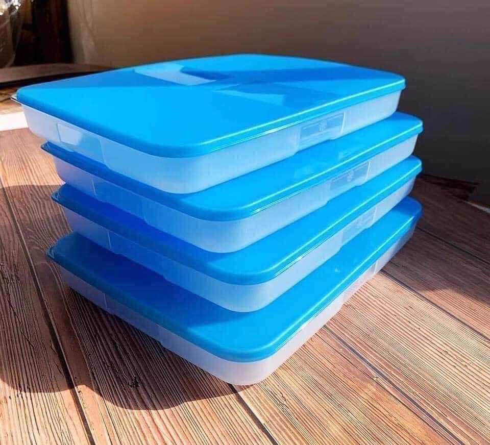 Set 4 hộp đông dẹt Tupperware 550ml