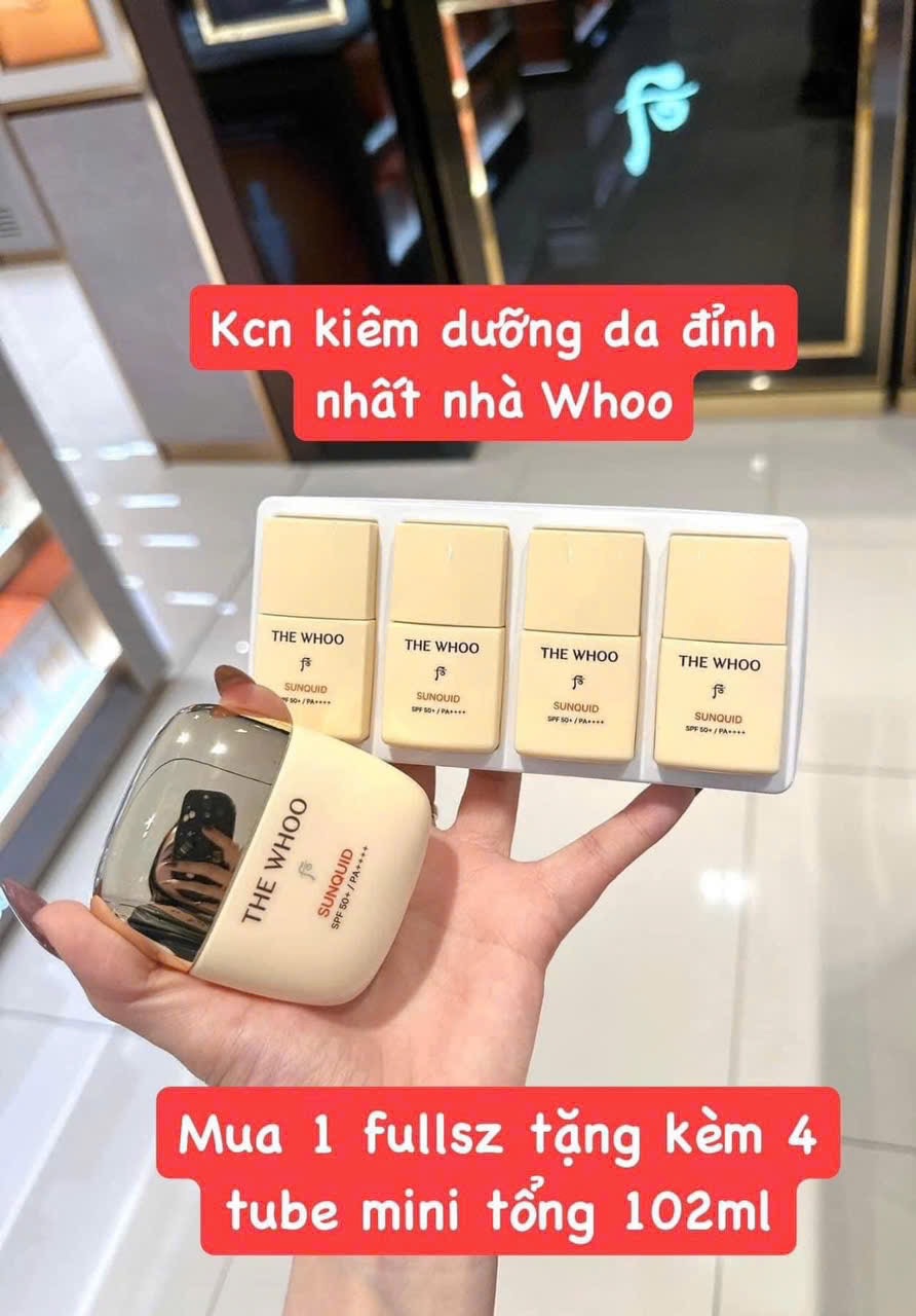 Set kem chống nắng Whoo (mua 1 tặng 4)