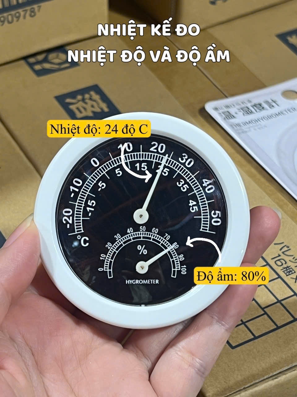 Combo: 02 Đồng đồ đo nhiệt độ và độ ẩm Nhật