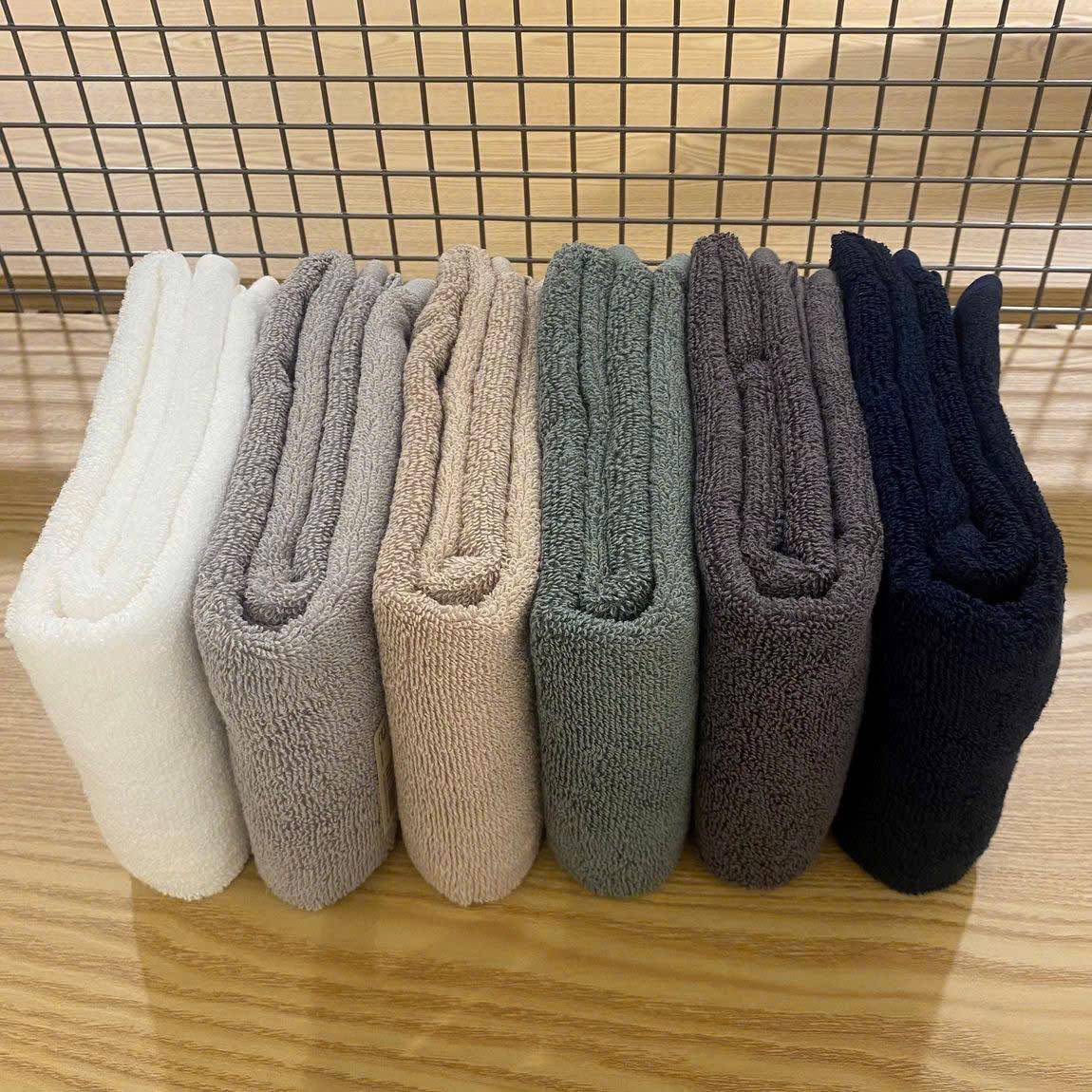 Khăn tắm cotton organic MUJl (hàng A) - size CỠ ĐẠI 80 X 160CM