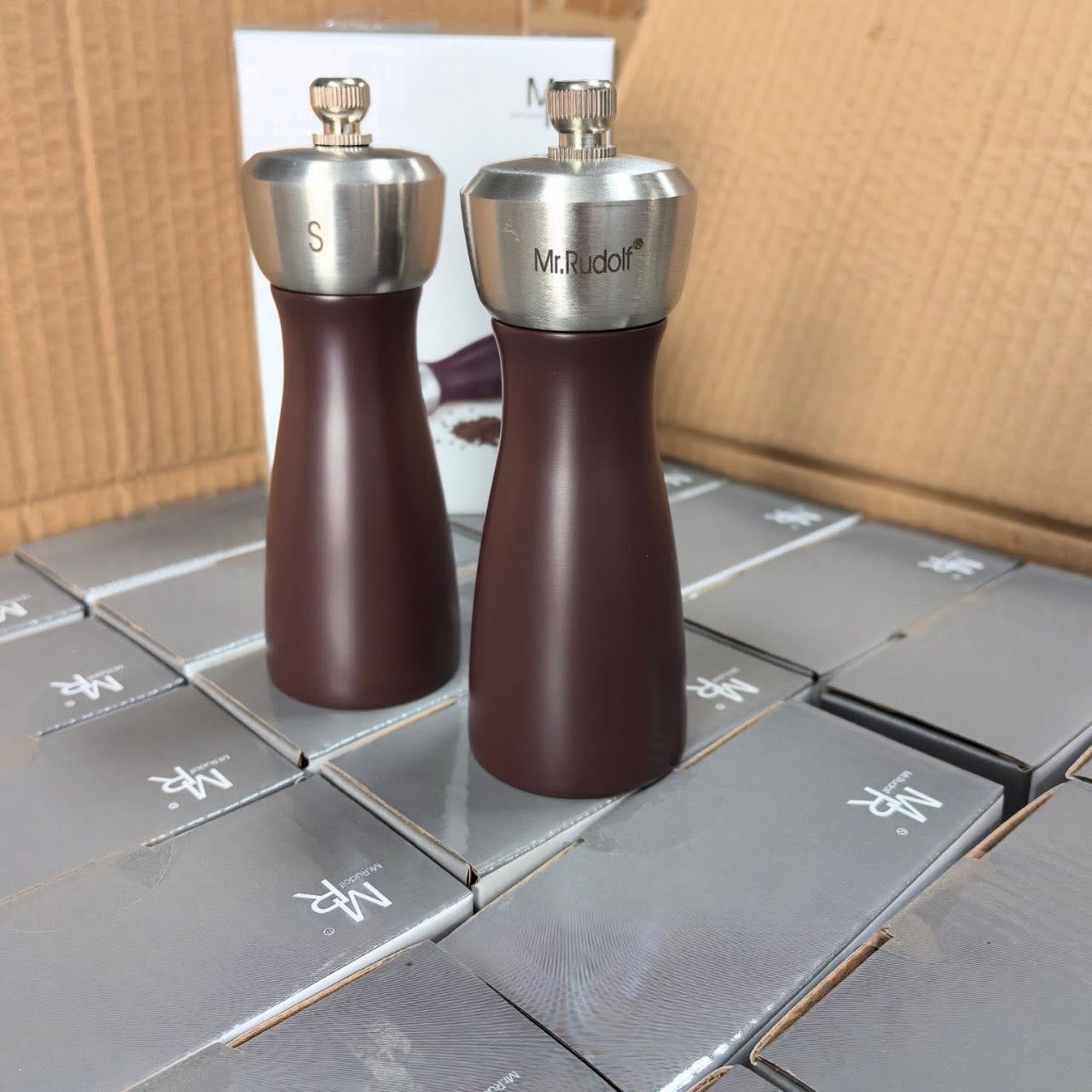 Set 2 hũ xay muối & tiêu Mr.Rudoft