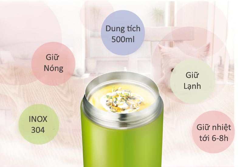 Bình giữ nhiệt nấu cháo Locknlock HOT&COOL 500ml