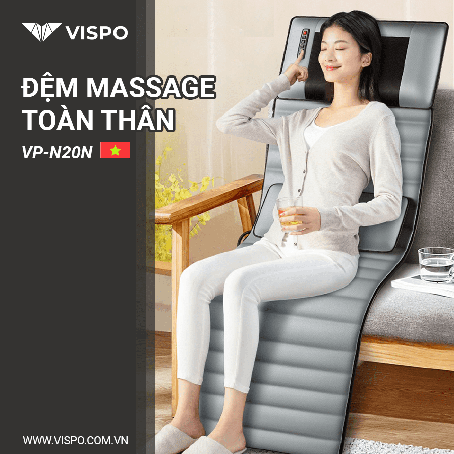 Đệm massage toàn thân nỉ nhung