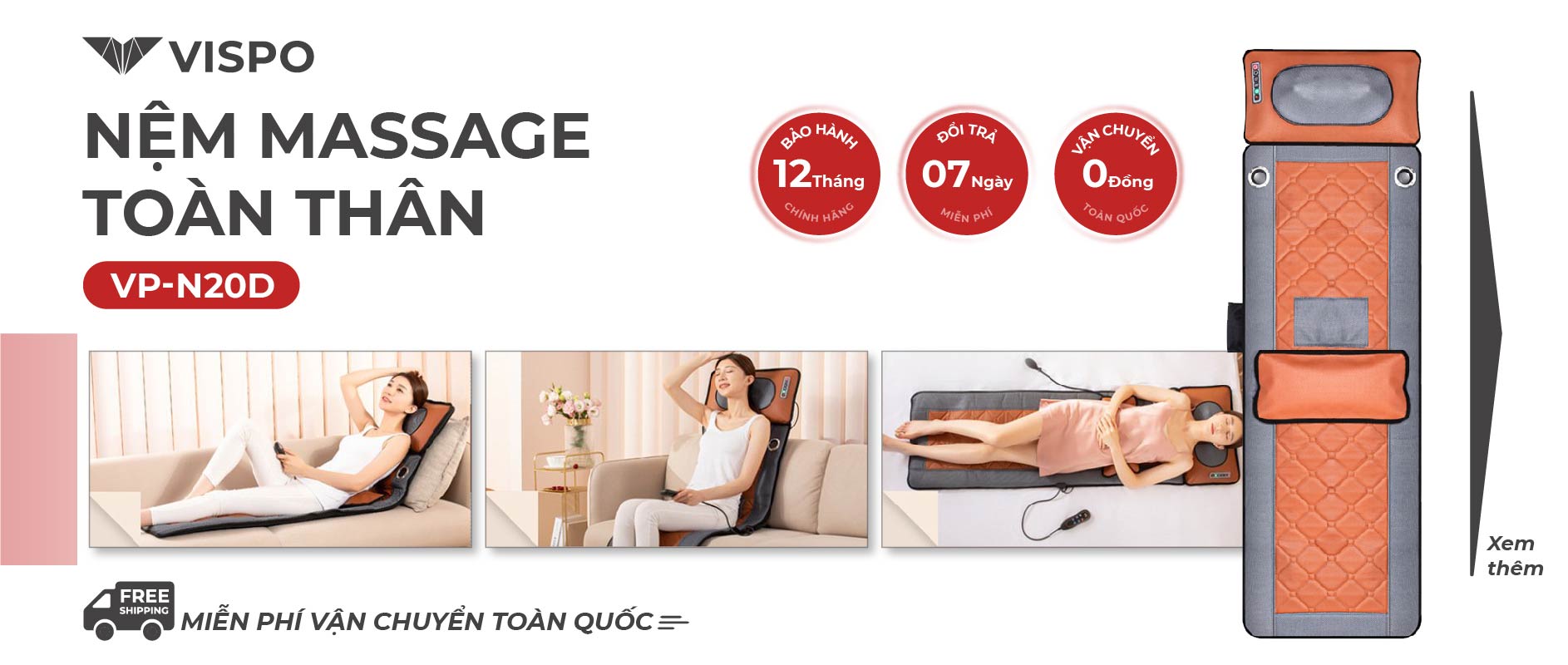 Đệm massage VP-N20D