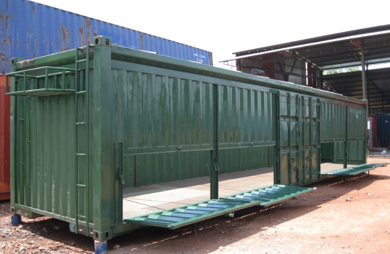 Container mở vách - hở hông.