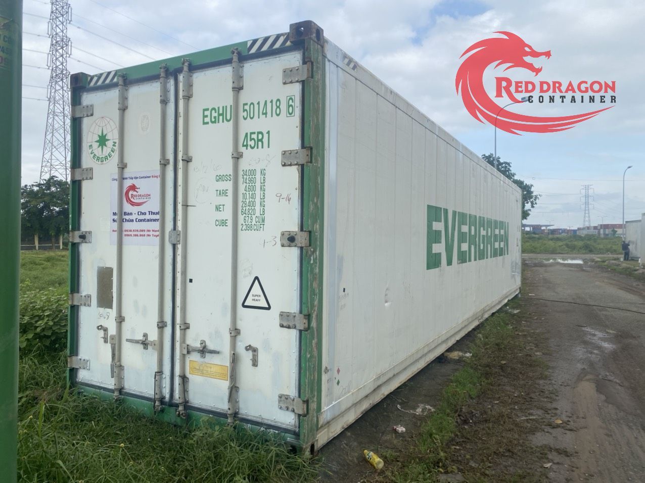 Container lạnh EVERGREEN 40 Feet máy Carrier