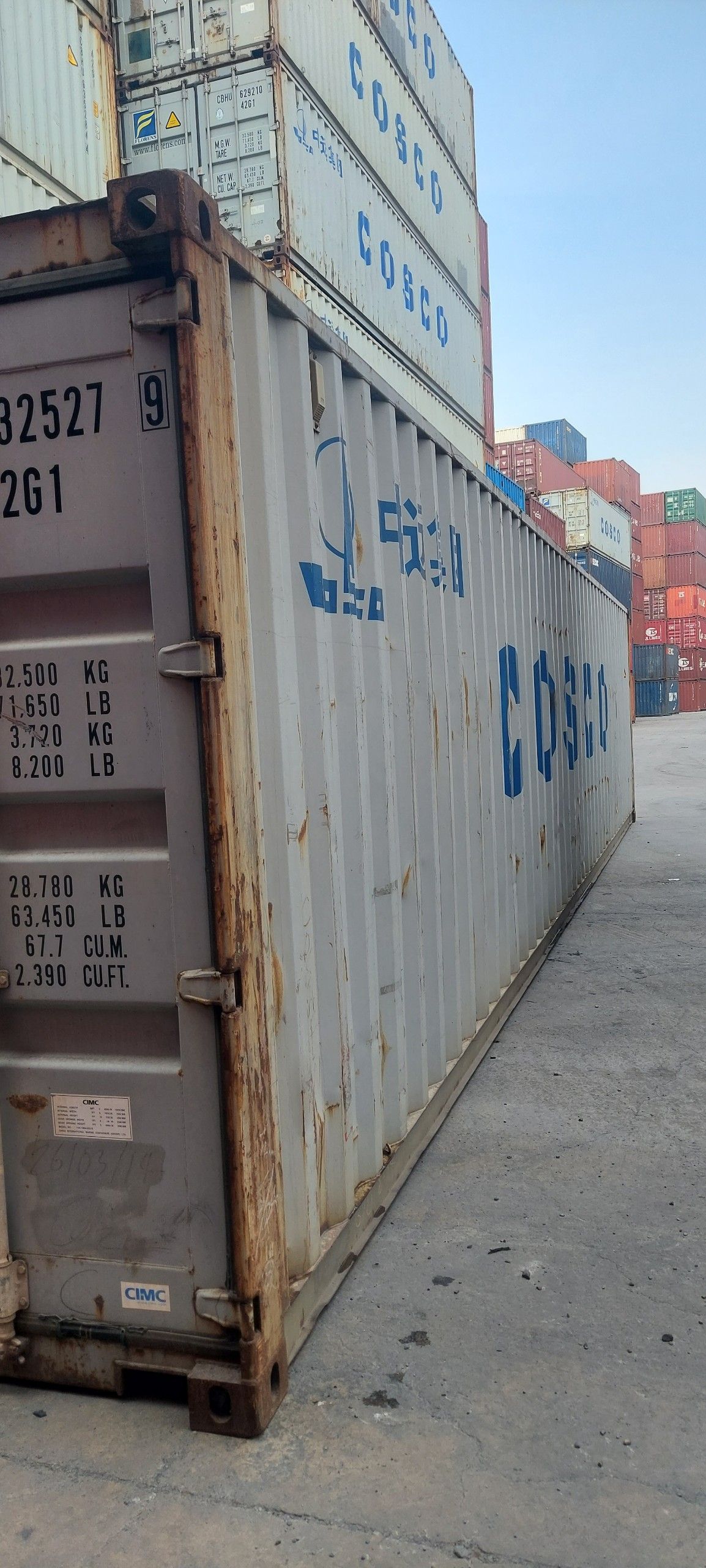Container Cosco 40 Feet Cargo Worthy