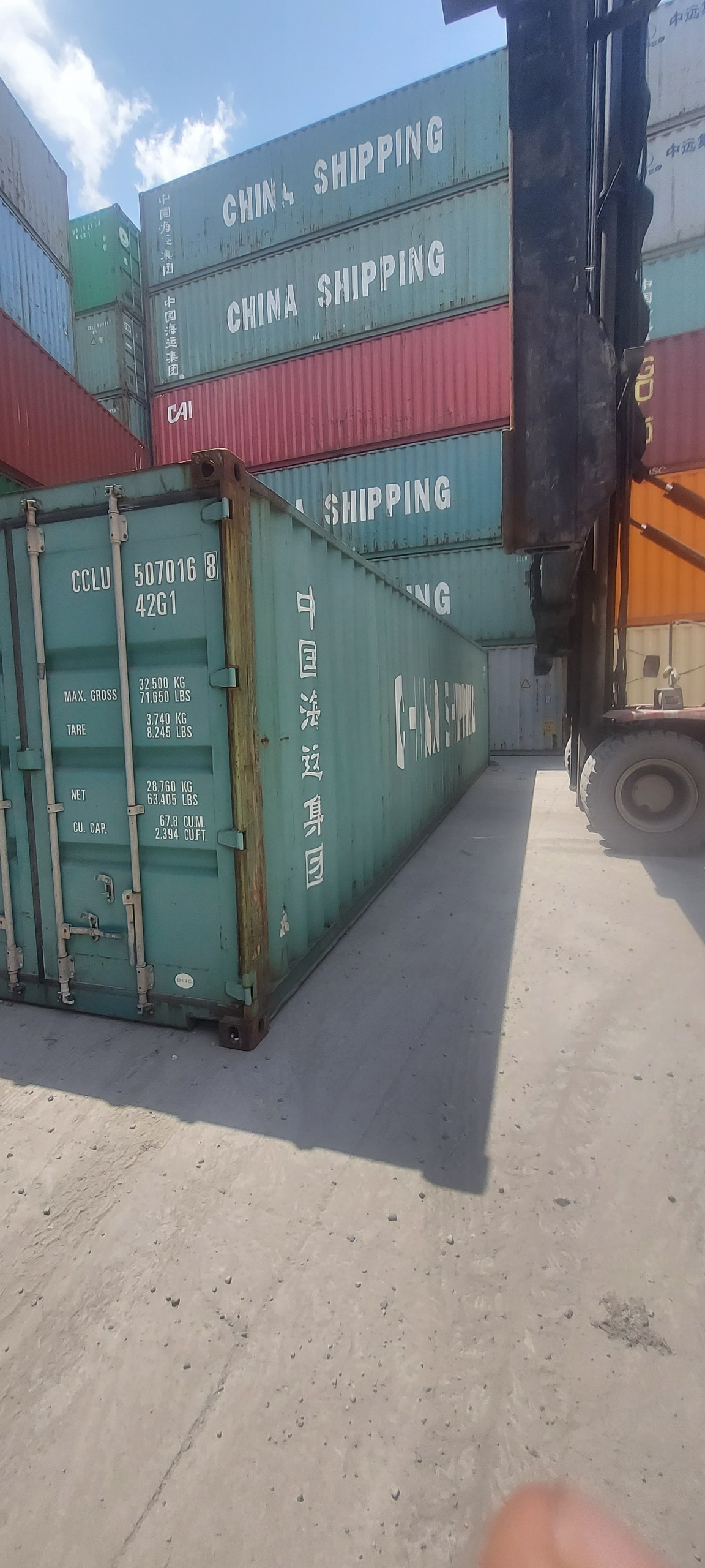 Container 40 feet thấp (40DC/40GP) China Shipping