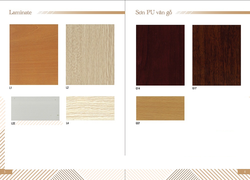 mẫu laminate+ sơn pu