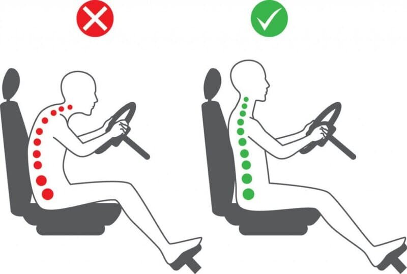 Tư thế ngồi lái xe chuẩn