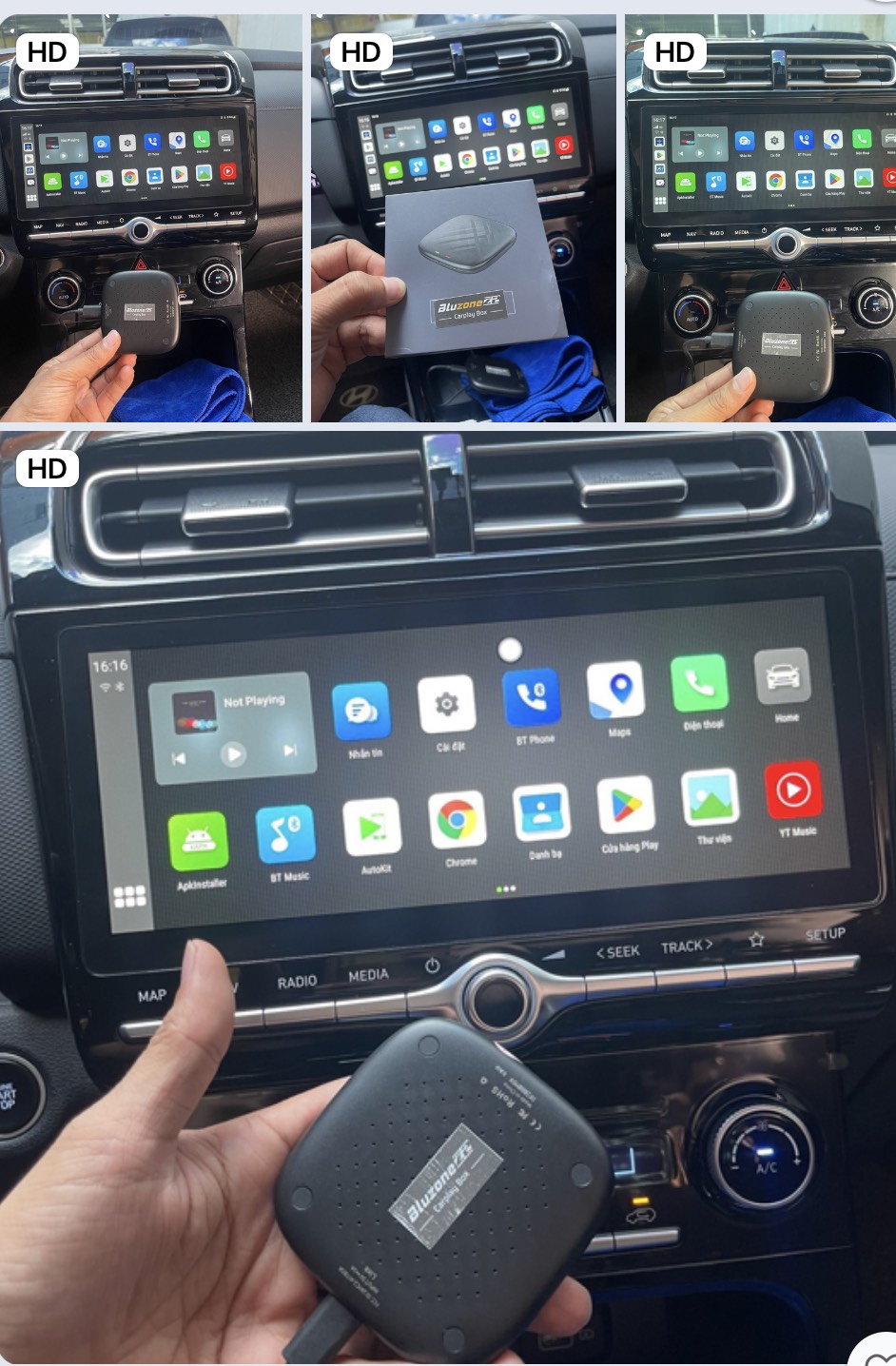 Lắp android box cho xe điện