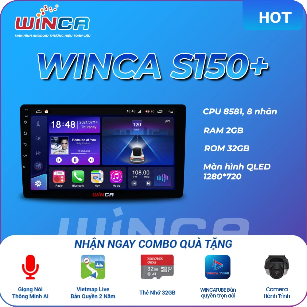 Màn hình android ô tô Winca S150 9inch (2-32)