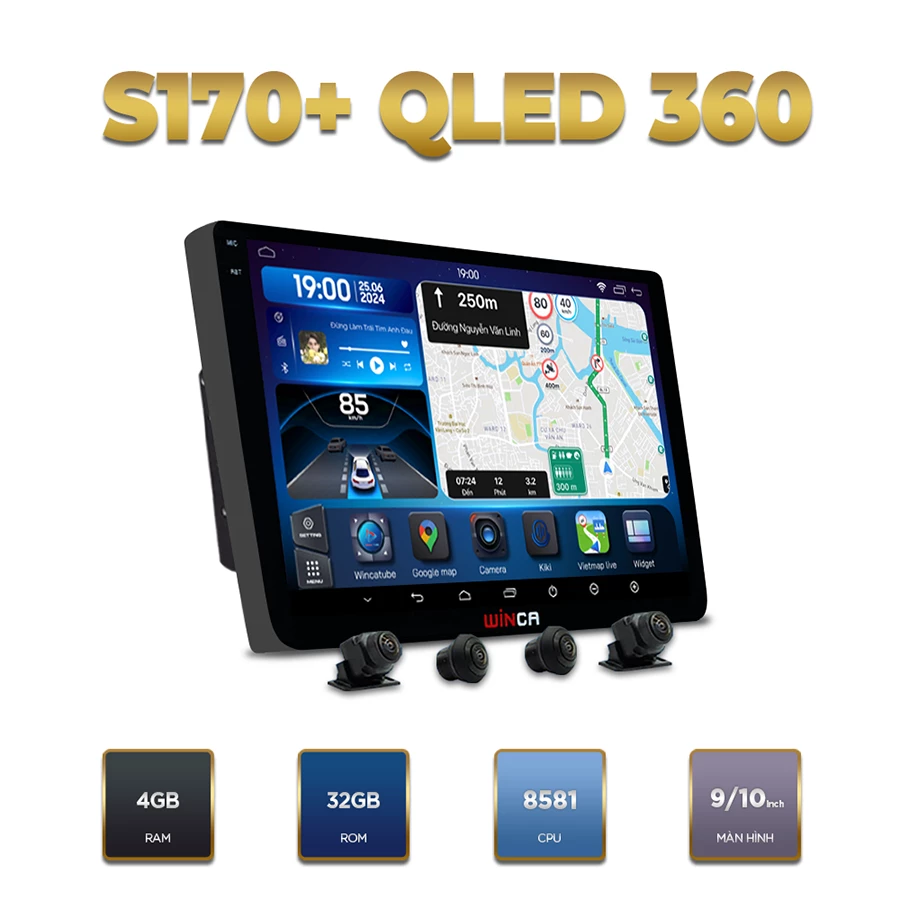 màn hình android Winca S170 Pro Qled 360