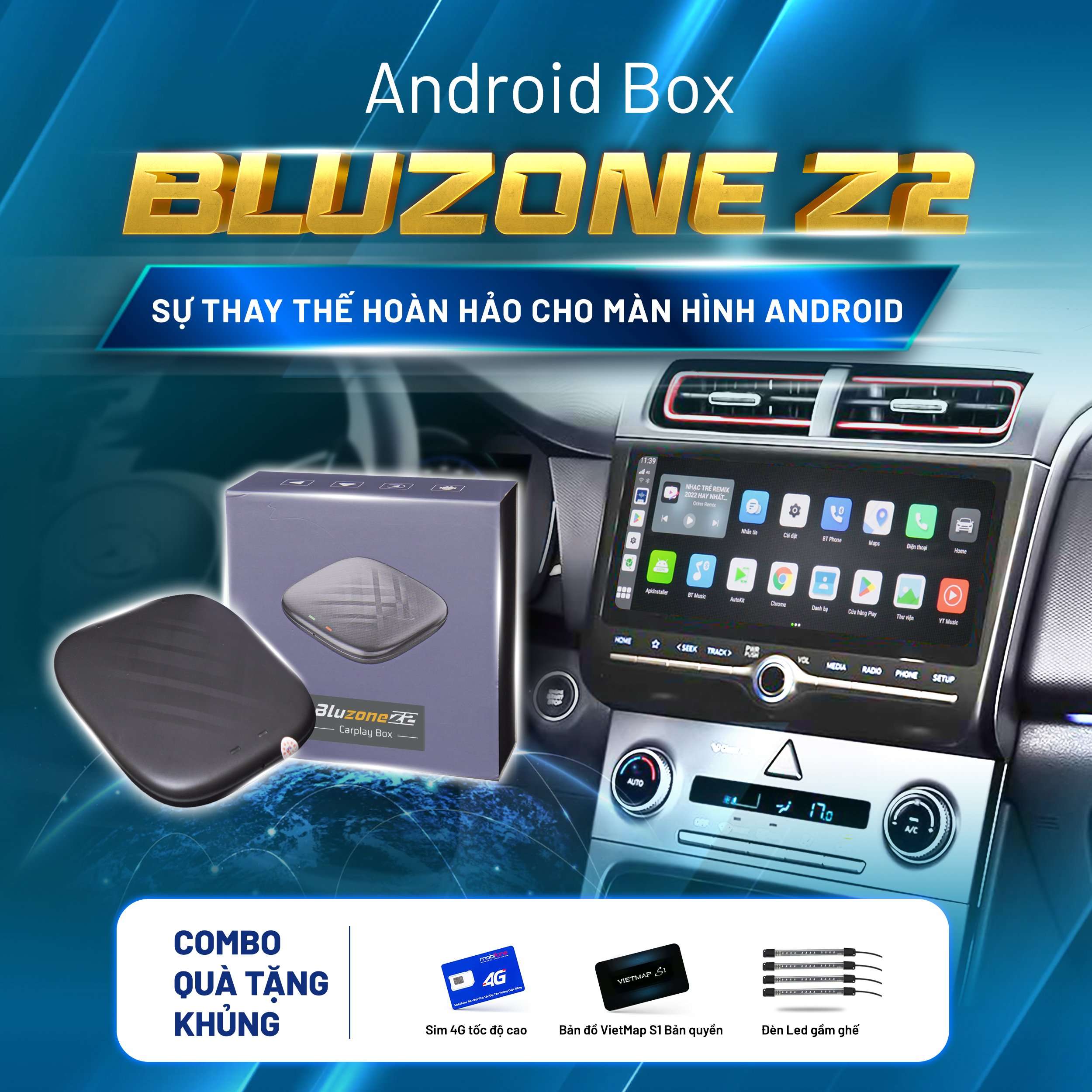 android box ô tô Bluzone Z2 gần nhất