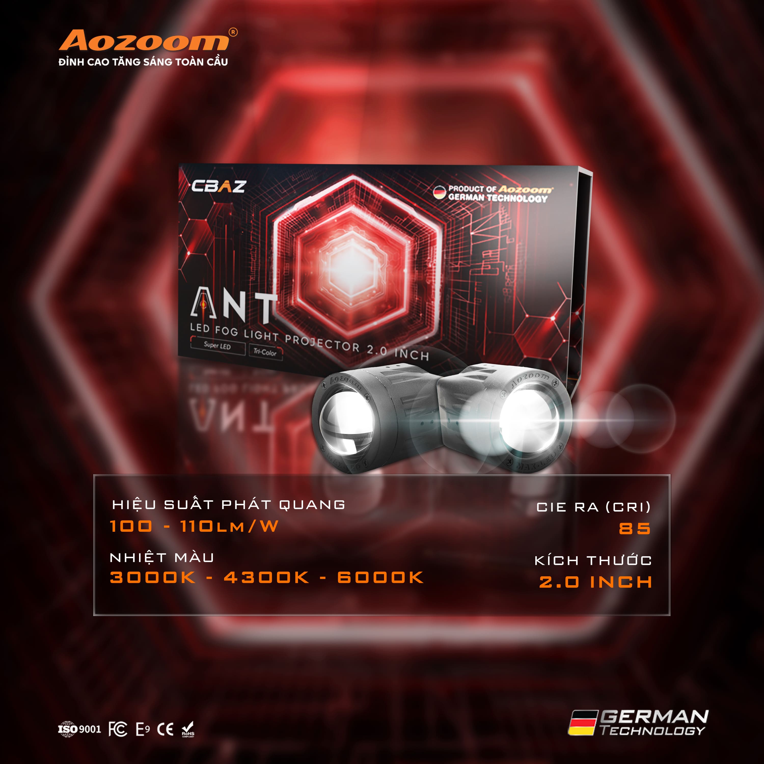 Đèn bi gầm Aozoom Ant 2.0 gần nhất