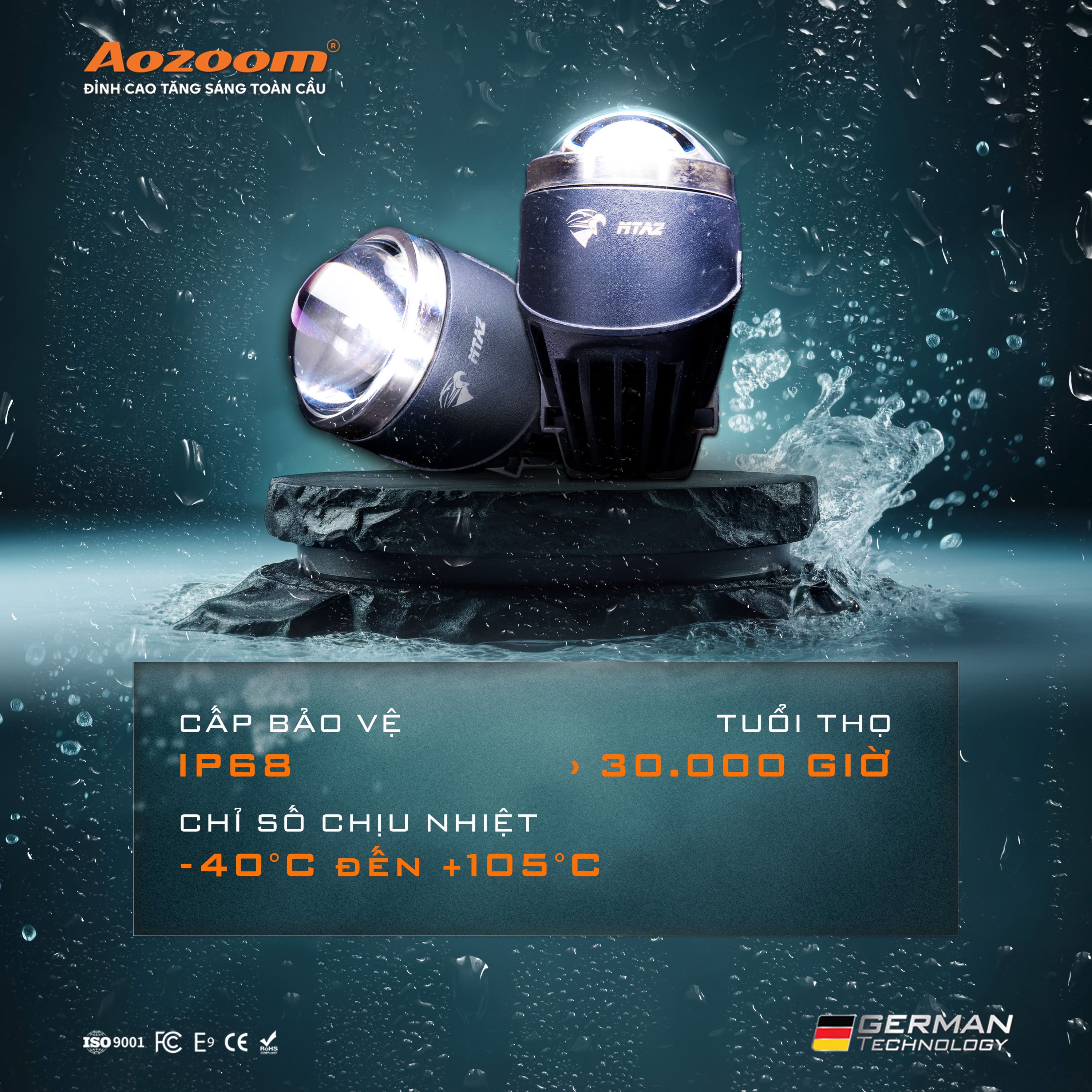 Đèn bi led Aozoom Eagle cho ô tô