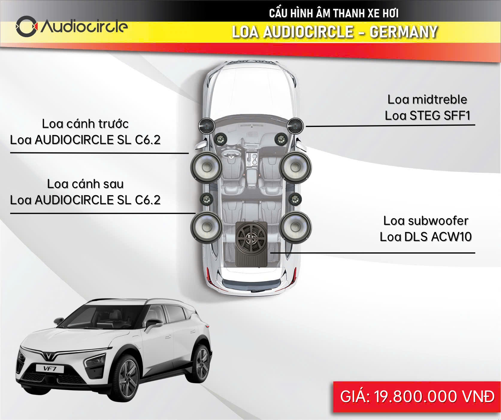 combo độ loa cho Vinfast VF7