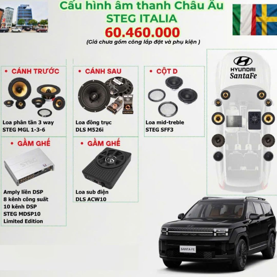 Combo độ loa cho Santafe