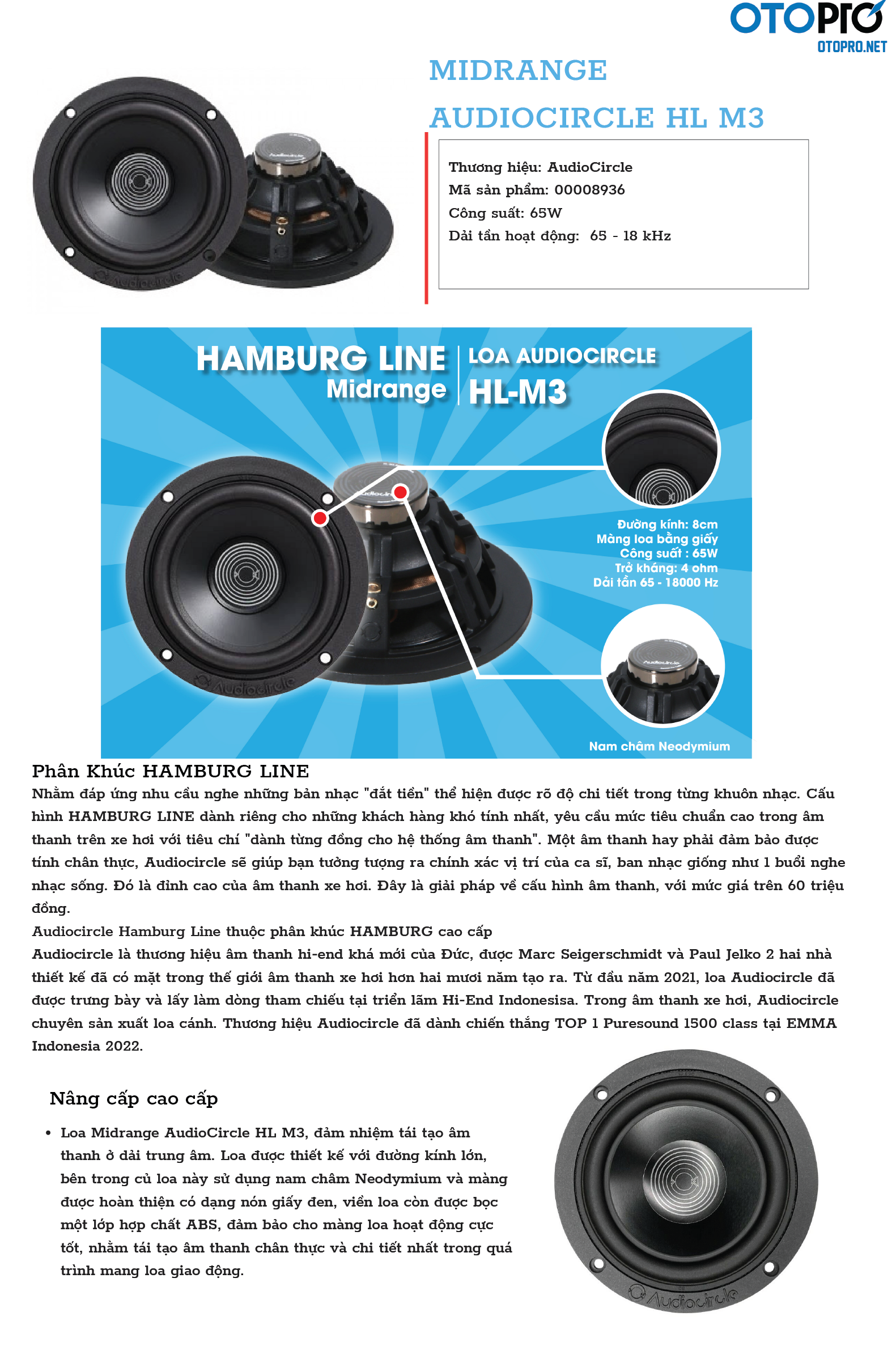 Audiocircle HL-M3 MKII cho Ford Everest