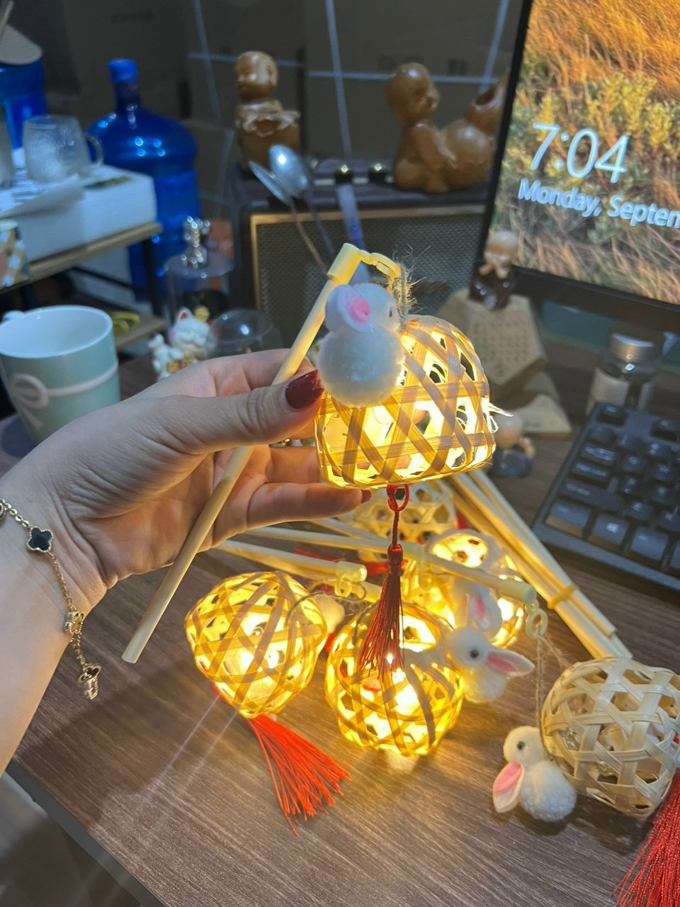 Đèn Lồng Thỏ Tre