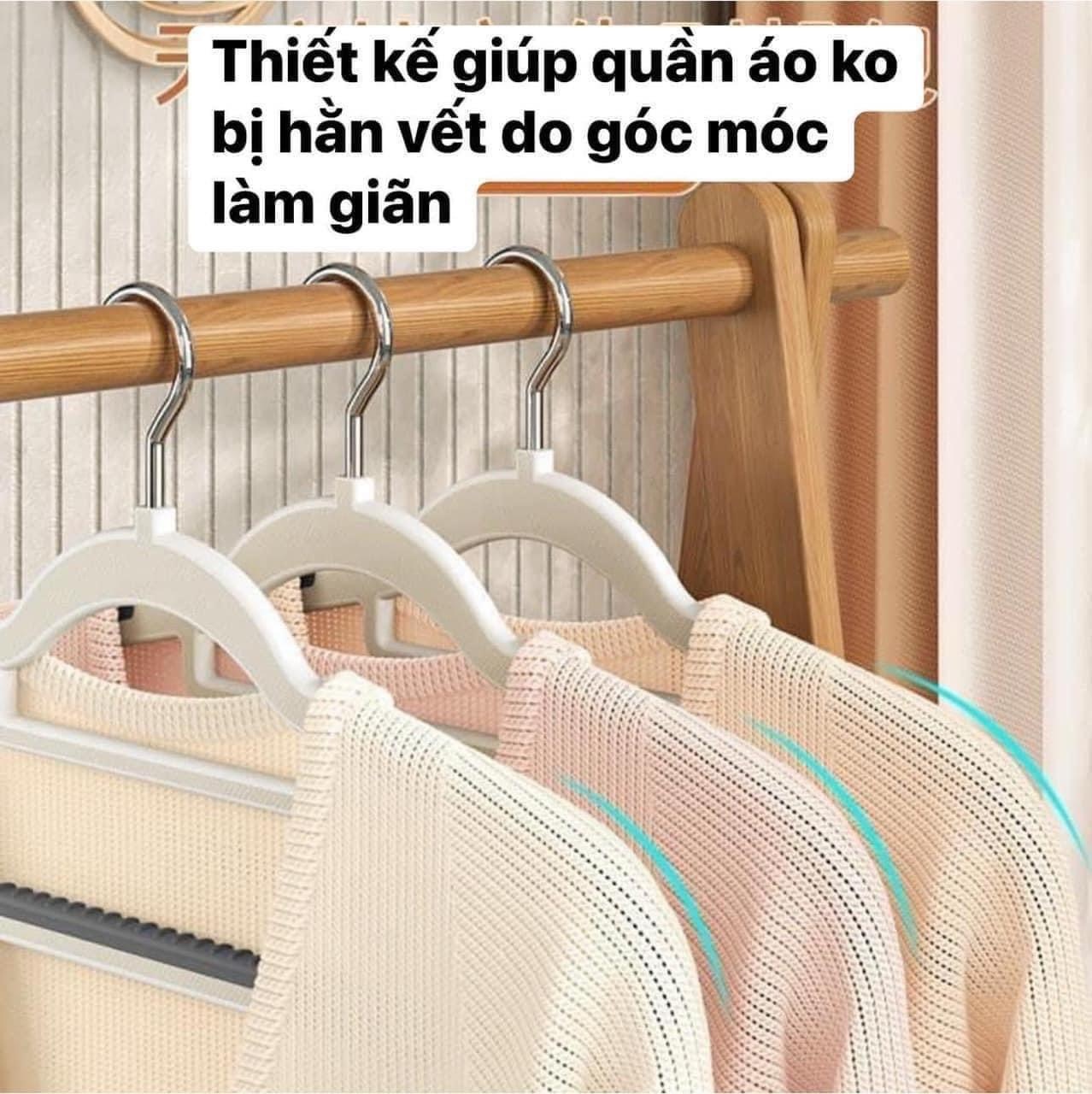 Sét 10 Móc Treo Quần Áo Chống Trượt