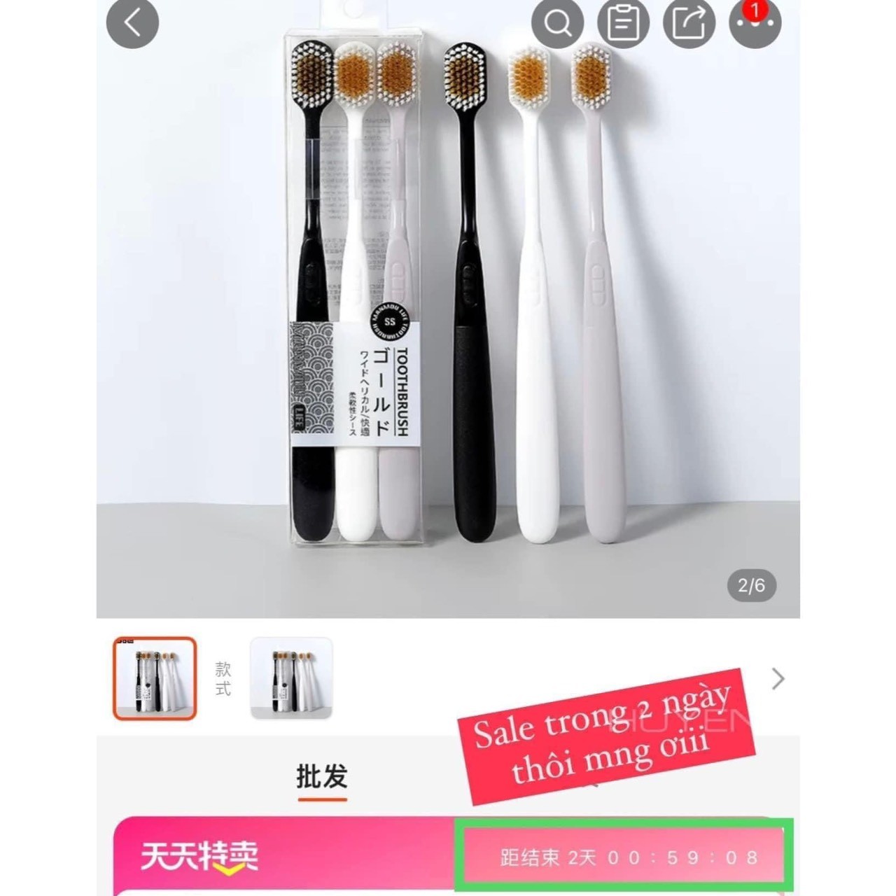 Set 3 Hộp Bàn Chải Rayi Nhật