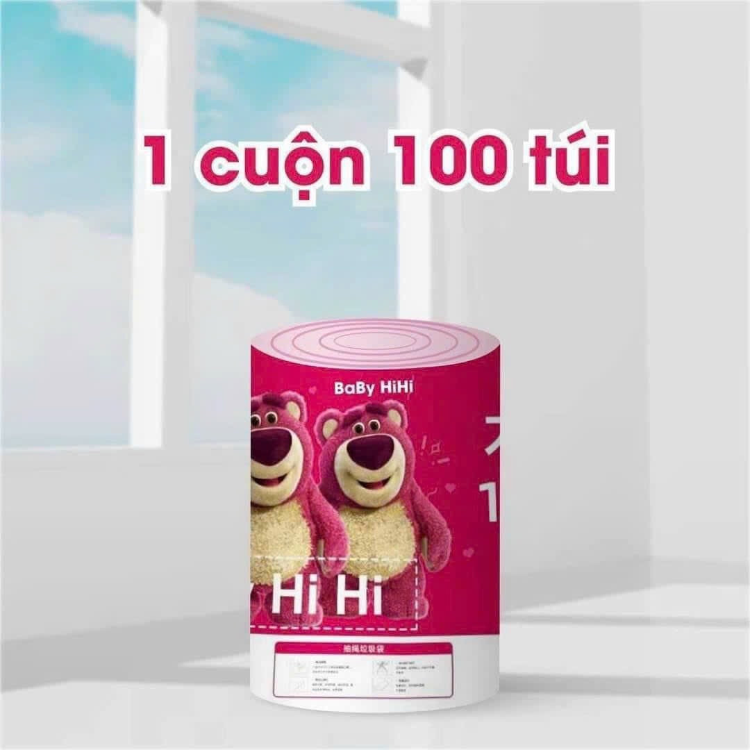 Túi Rác Gấu Dâu 100 Túi