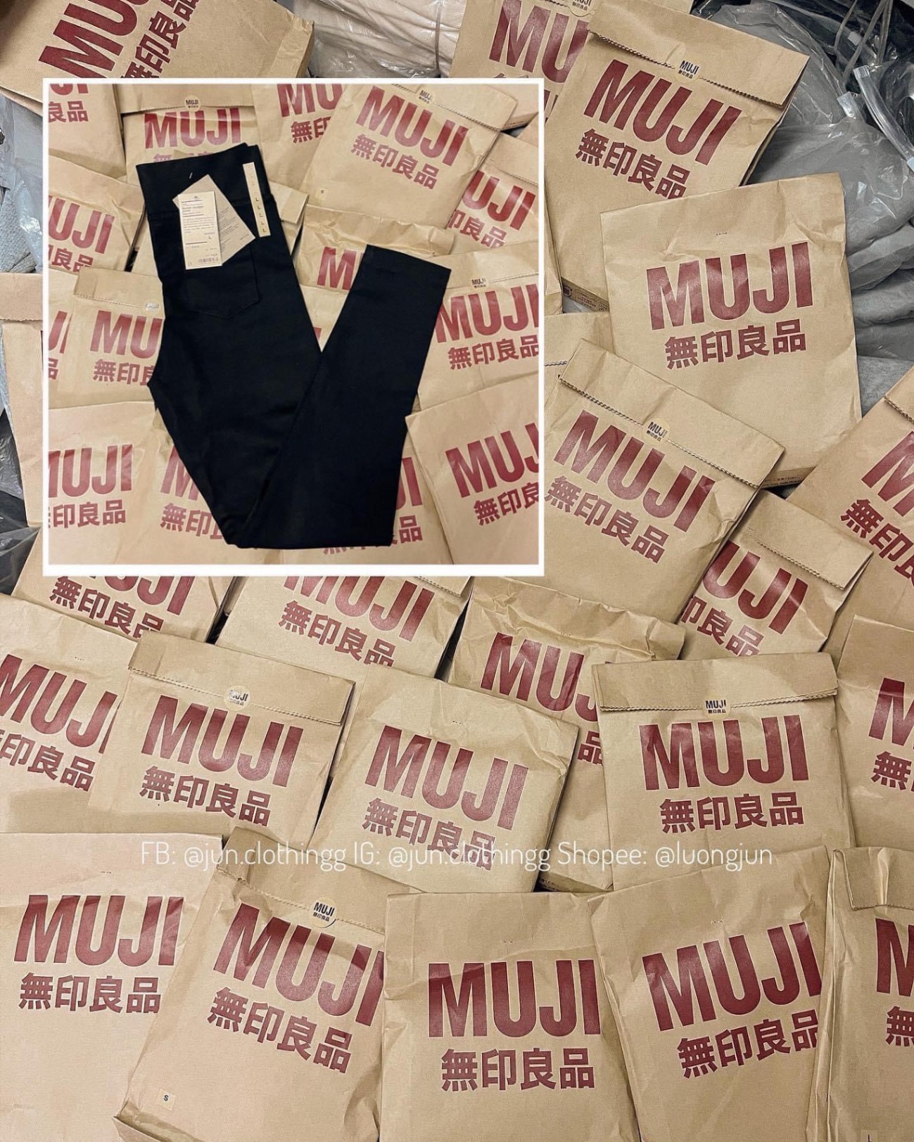 Legging muji túi giấy mới