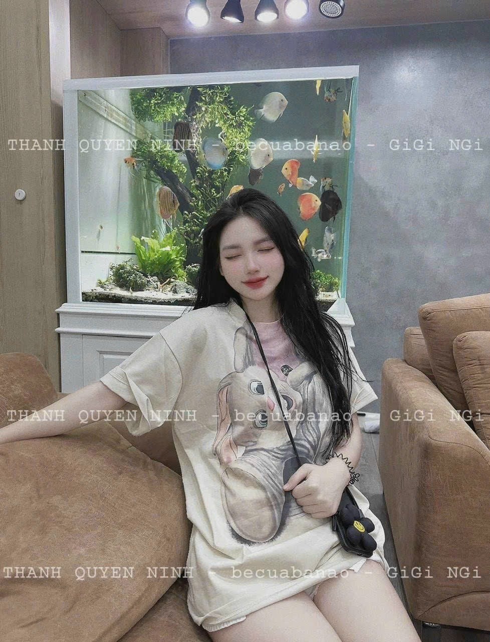 Áo Phông Trơn In Thỏ