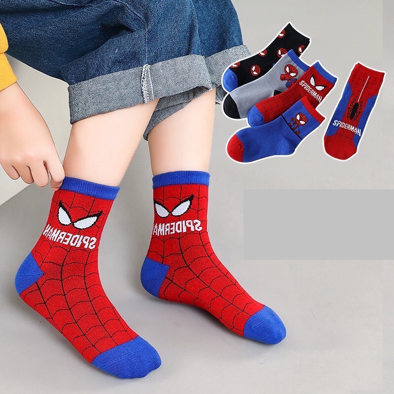 Tất Spiderman cổ dài cho bé