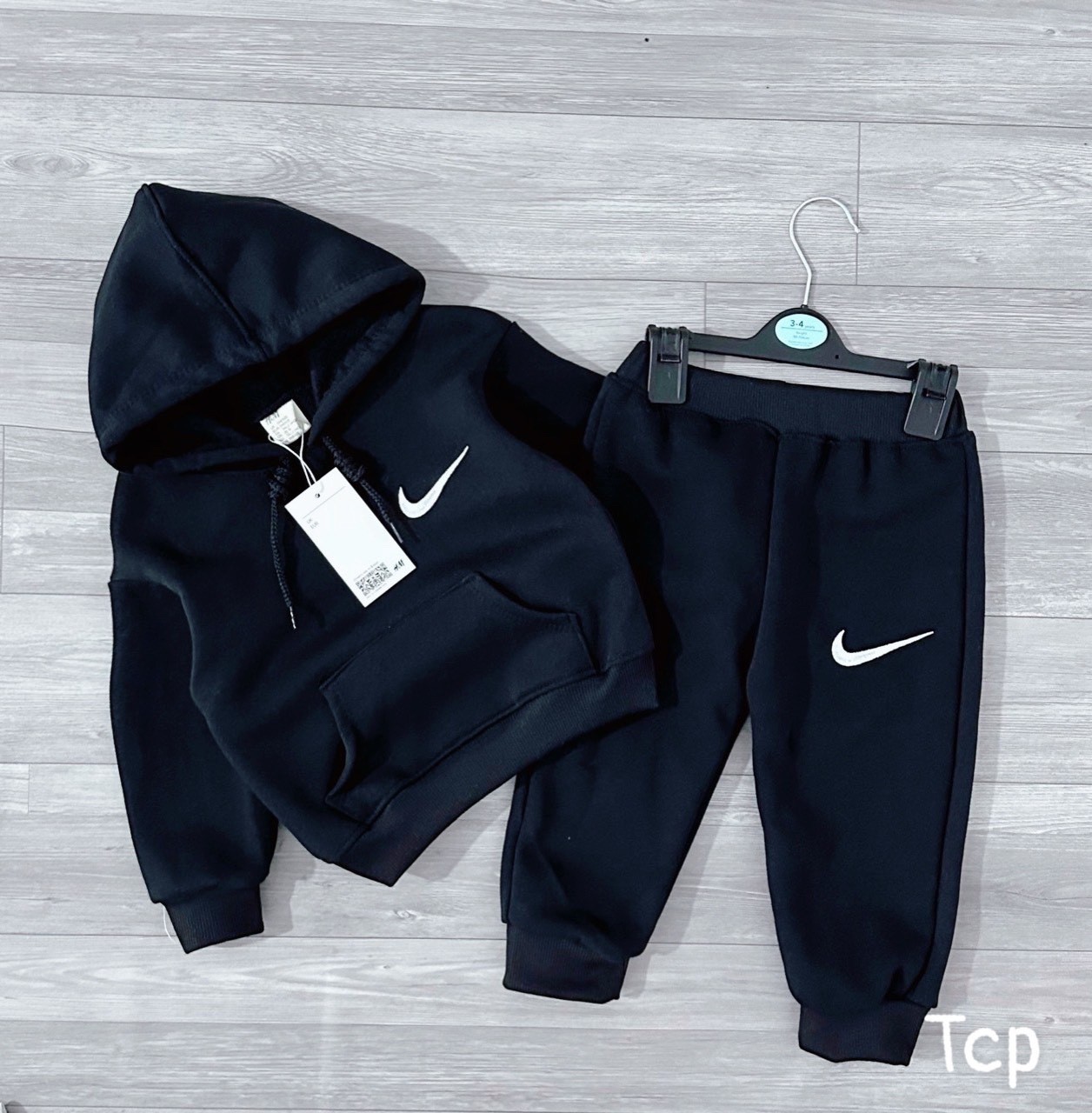 Bộ nỉ nike hoodie 2 màu cho bé