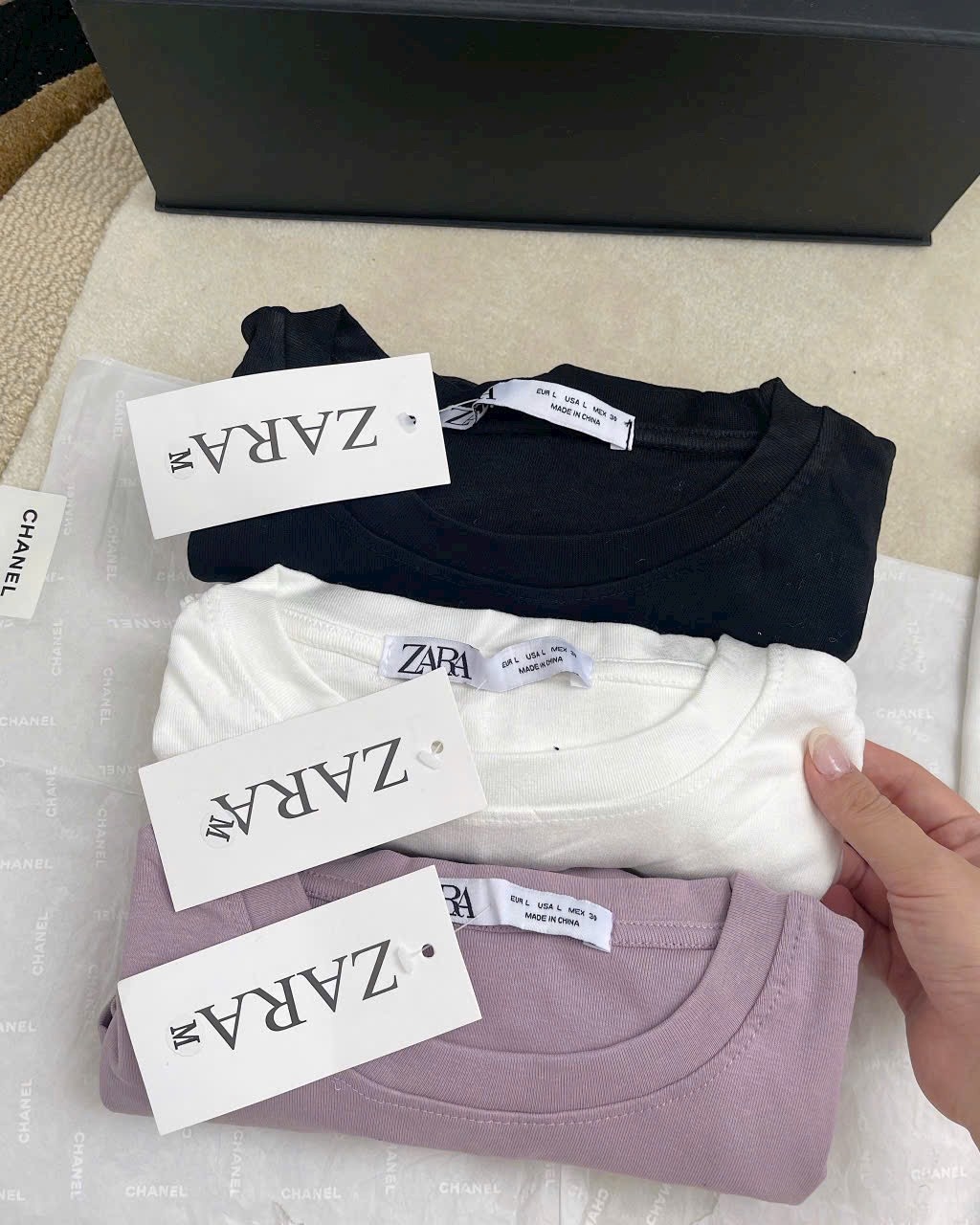 Sét 3 Áo Cổ Tròn Dài Tay Zara