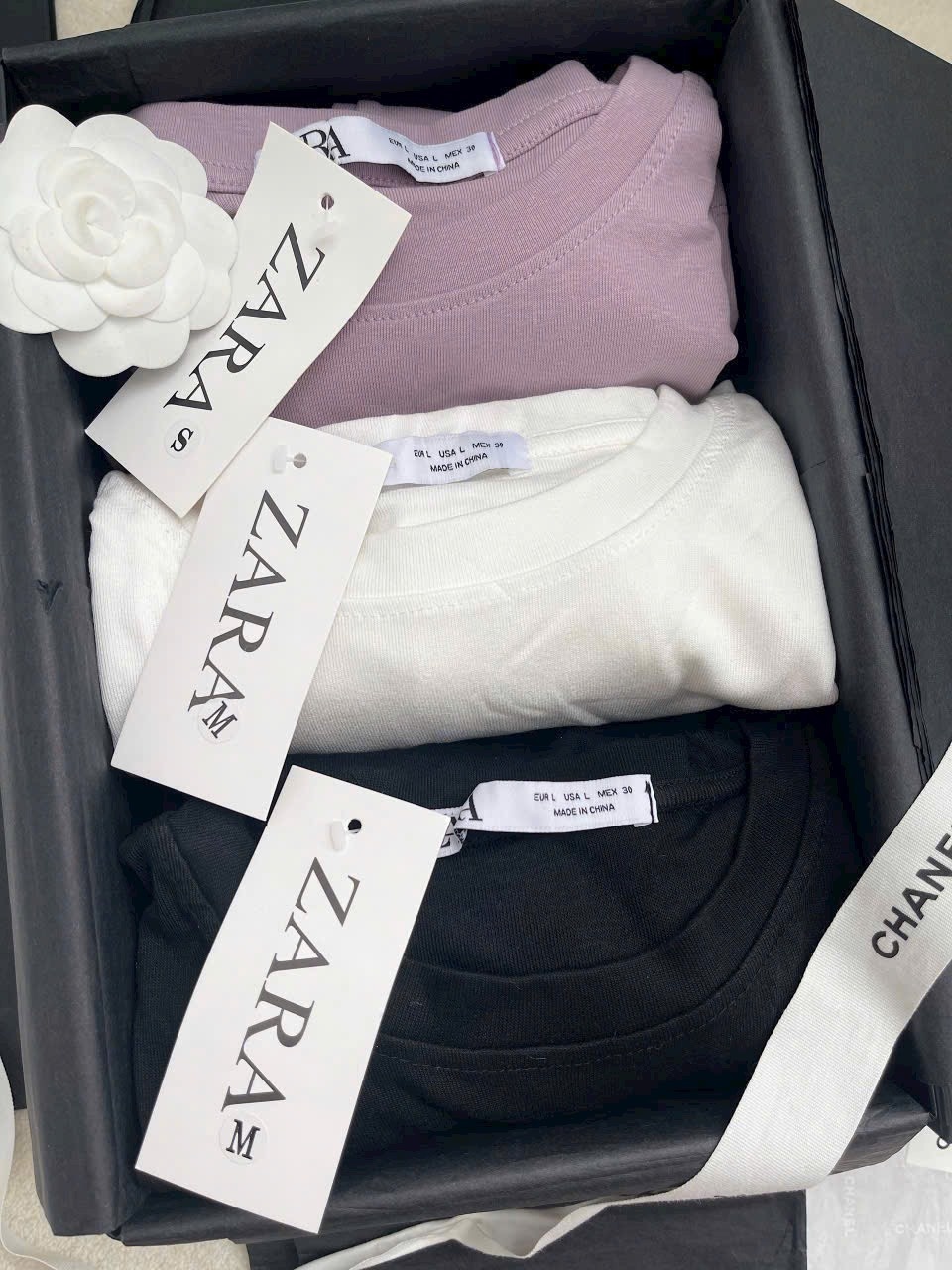 Sét 3 Áo Cổ Tròn Dài Tay Zara