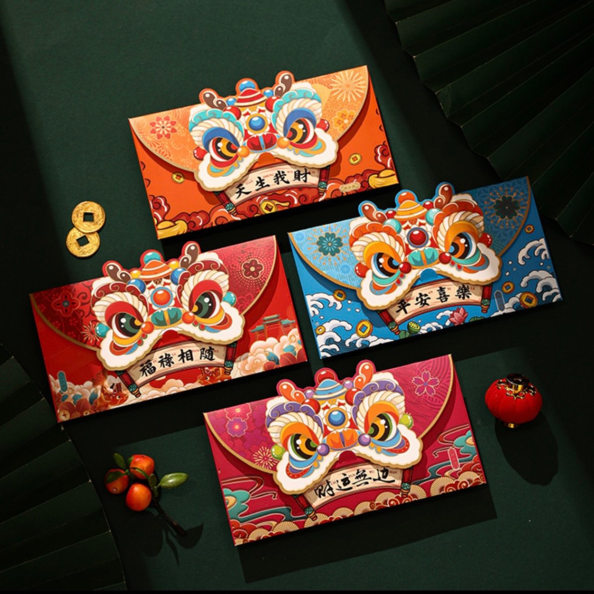 Set 20 Lì xì nhập khẩu rồng vàng cao cấp 2024