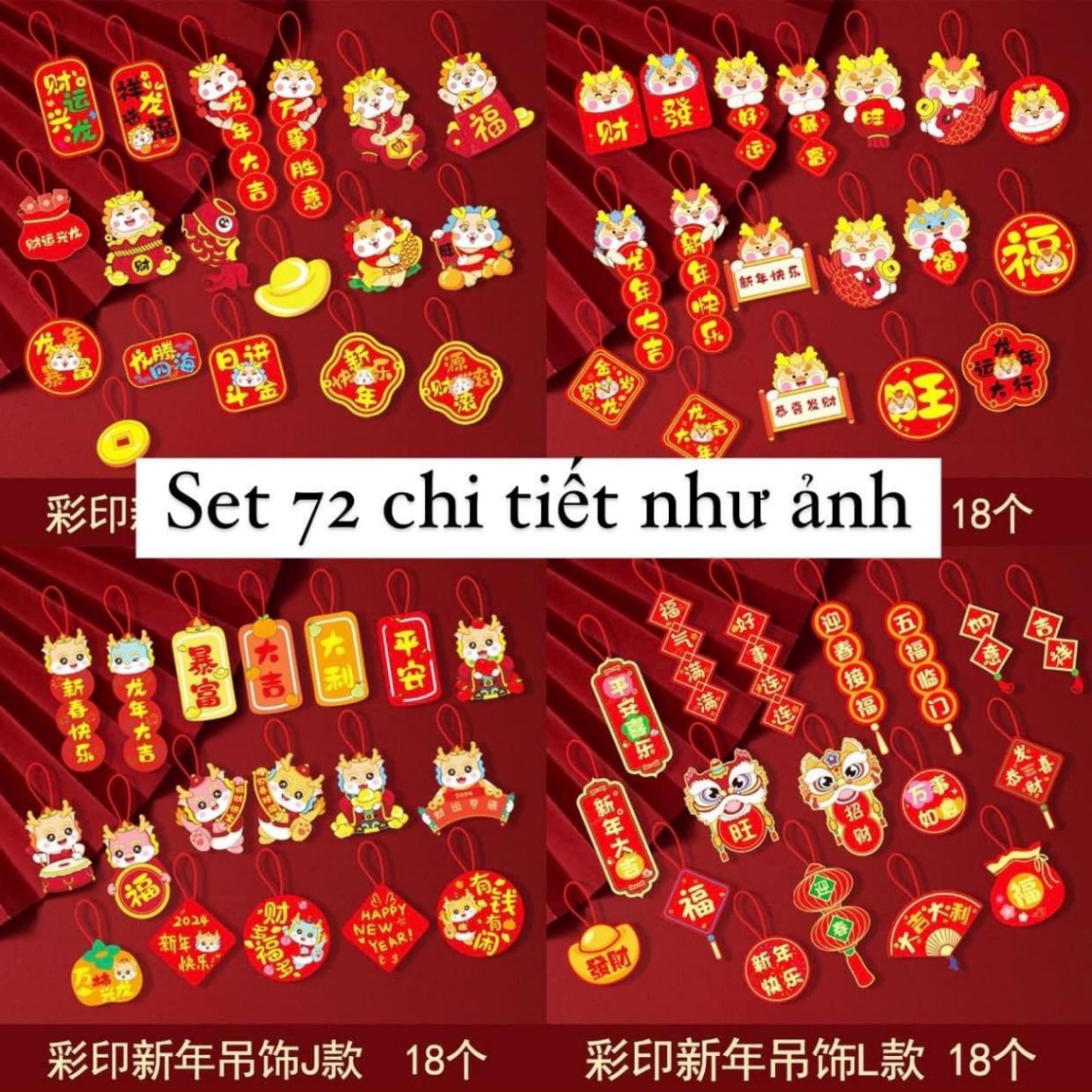 Sét Lì Xì Treo Tết 72 Chi Tiết