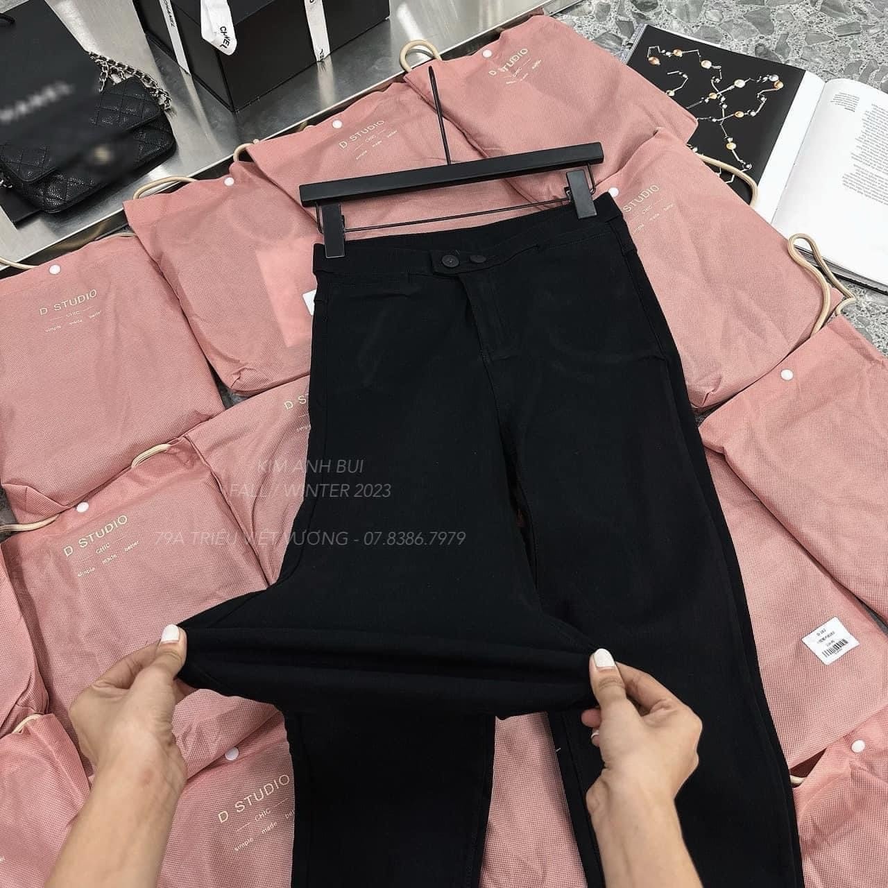 Quần Tregging Lót Lông Túi Hồng