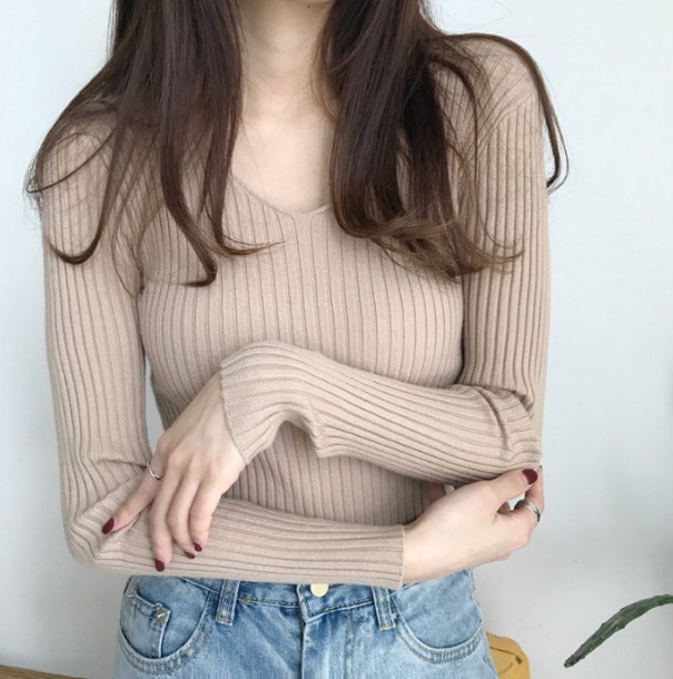 Áo Len Cổ Tim 6 Màu QC