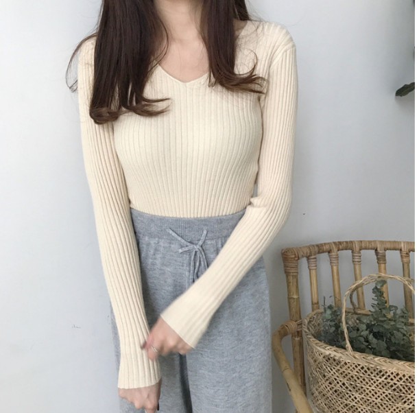 Áo Len Cổ Tim 6 Màu QC