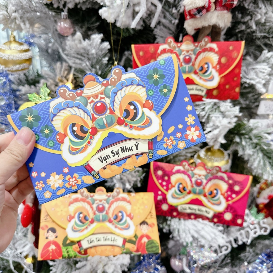 Set 40 lì xì rồng vàng bản Việt