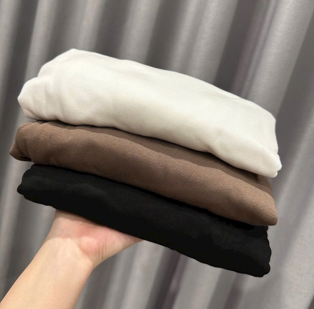 Sét 3 Áo Zip Lông Nữ Cổ Lọ