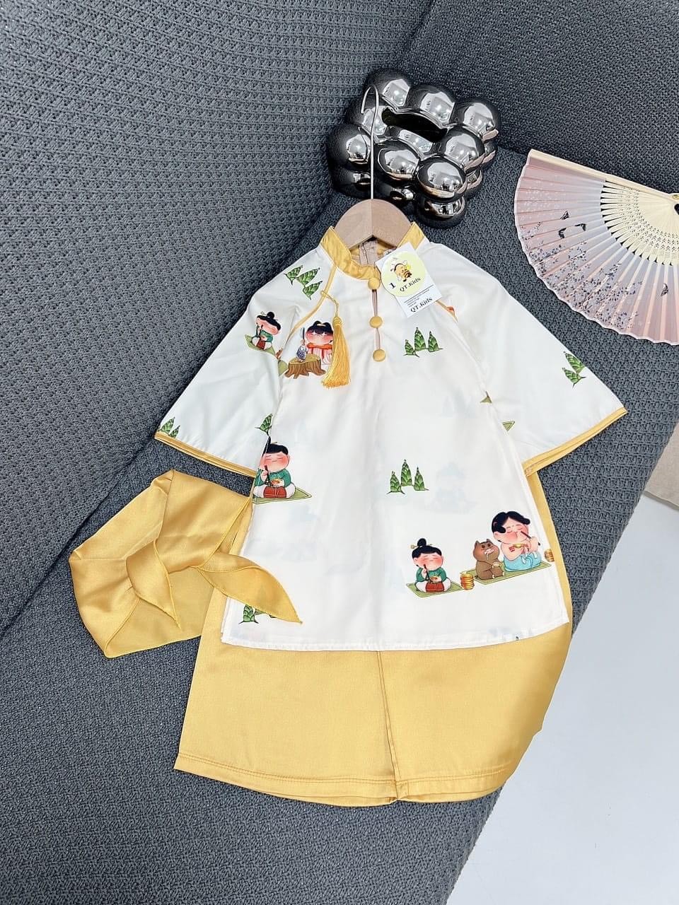 Áo Dài Tết Cách Tân Cho Bé