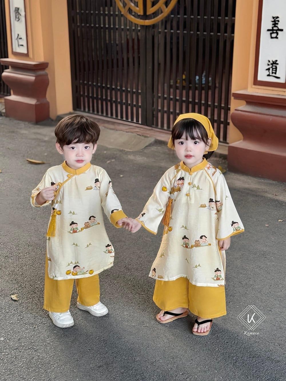 Áo Dài Tết Cách Tân Cho Bé