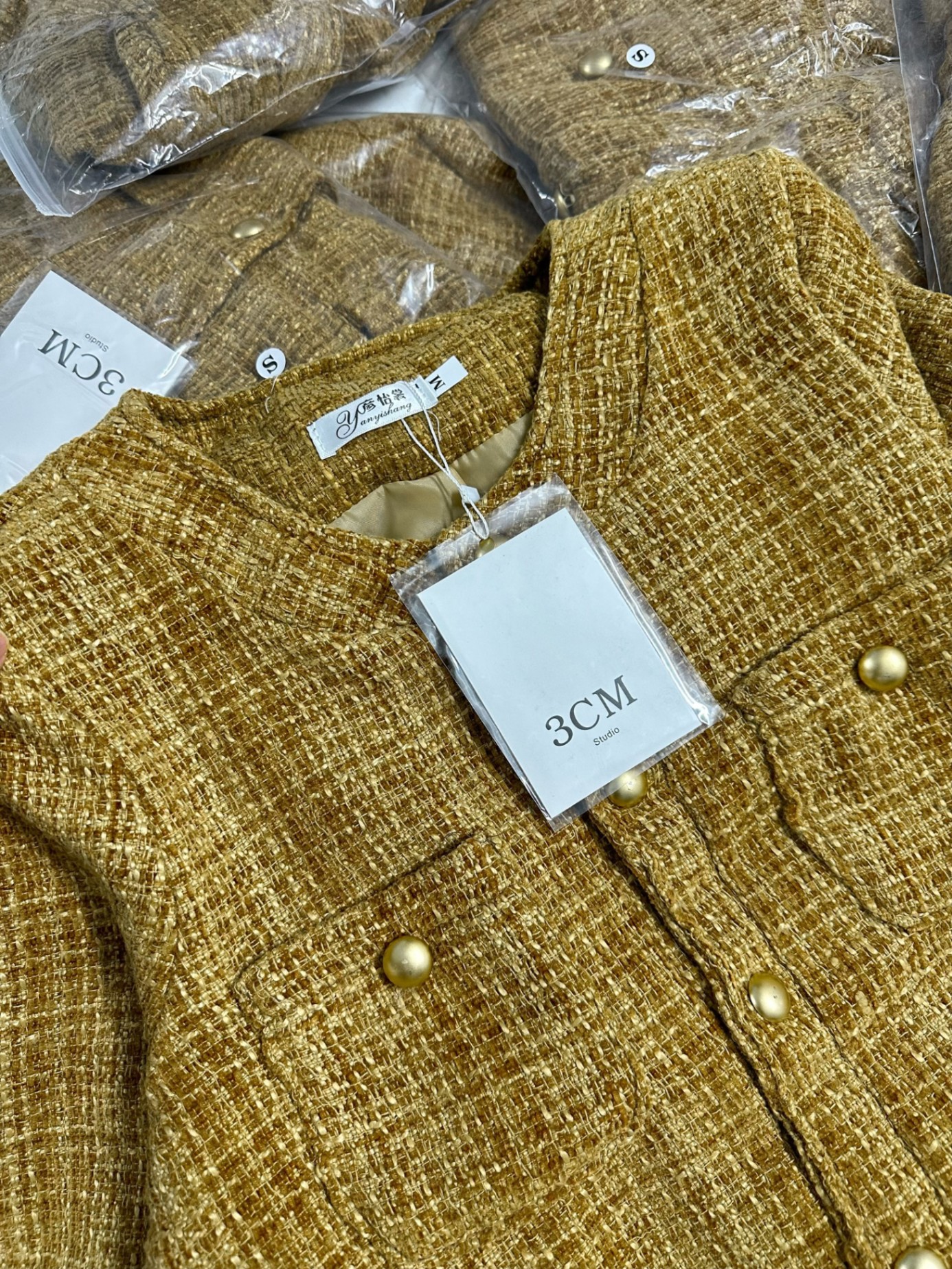 Áo Dạ Tweed Vàng