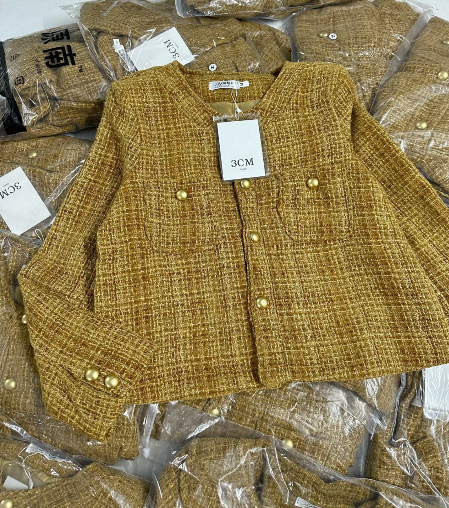 Áo Dạ Tweed Vàng