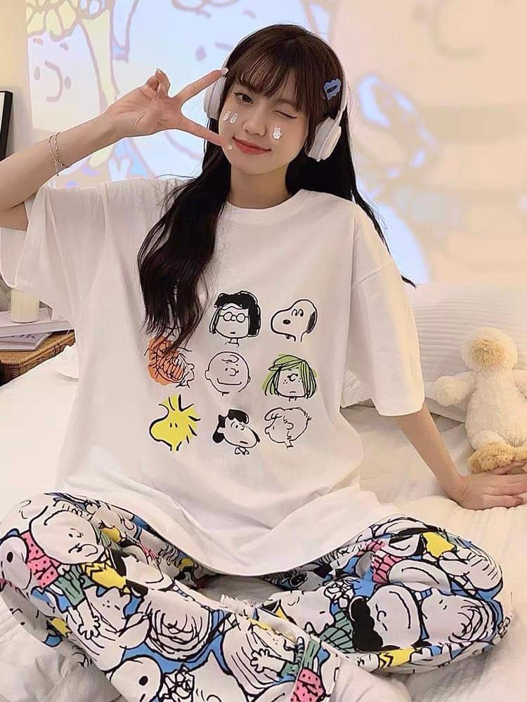 Bộ Quần Dài Áo Họa Tiết