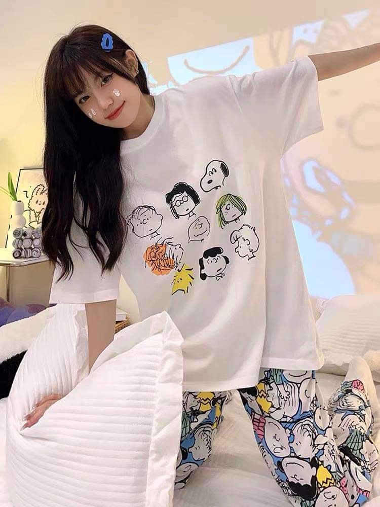Bộ Quần Dài Áo Họa Tiết