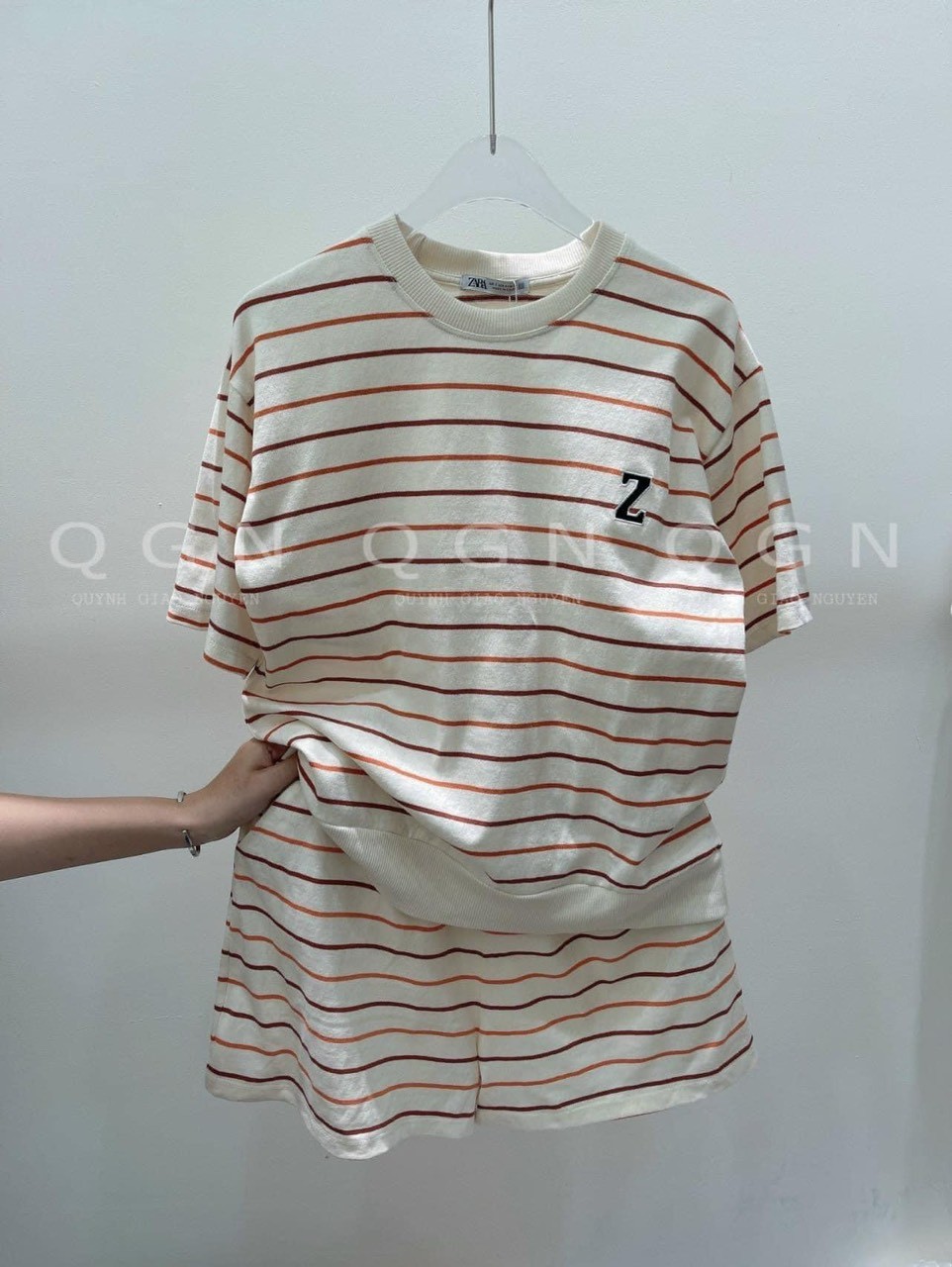 Bộ Cộc Kẻ Thêu Chữ Z